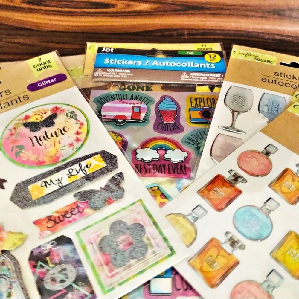 Bundle/Lot 121 Stickers Scrapbooking Bujo Journaling Arts & Crafts Posters Decor